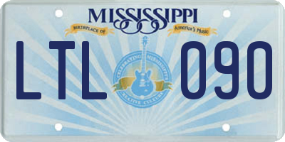 MS license plate LTL090