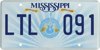 MS license plate LTL091