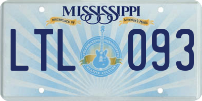 MS license plate LTL093
