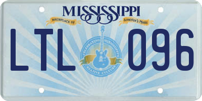 MS license plate LTL096