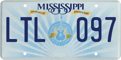 MS license plate LTL097