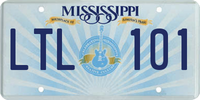 MS license plate LTL101