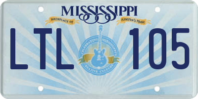 MS license plate LTL105