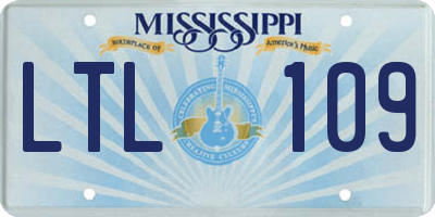 MS license plate LTL109
