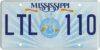 MS license plate LTL110