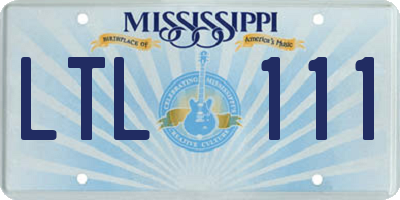 MS license plate LTL111