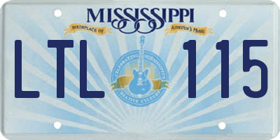 MS license plate LTL115