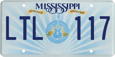 MS license plate LTL117