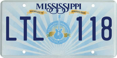 MS license plate LTL118