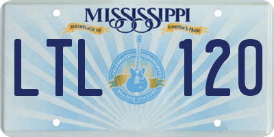 MS license plate LTL120