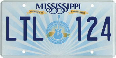 MS license plate LTL124