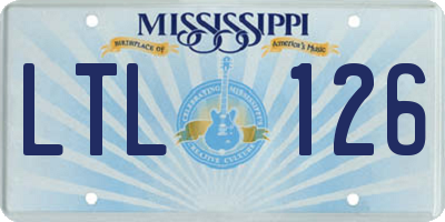 MS license plate LTL126