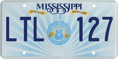 MS license plate LTL127