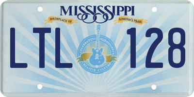 MS license plate LTL128
