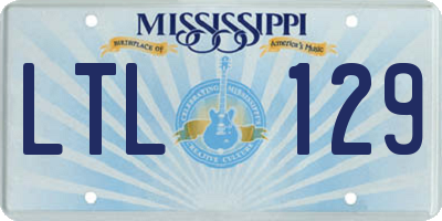 MS license plate LTL129