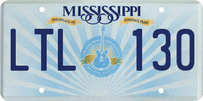MS license plate LTL130