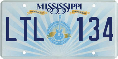 MS license plate LTL134