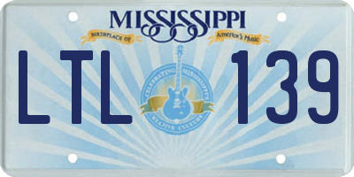 MS license plate LTL139