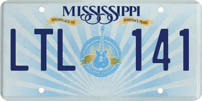 MS license plate LTL141