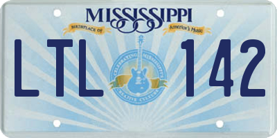 MS license plate LTL142