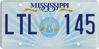 MS license plate LTL145