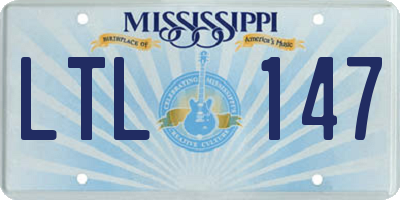 MS license plate LTL147