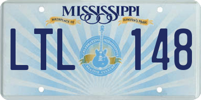 MS license plate LTL148