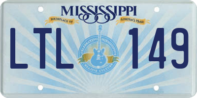 MS license plate LTL149