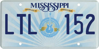 MS license plate LTL152