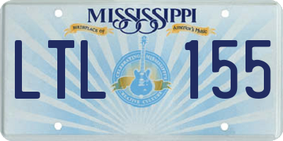 MS license plate LTL155