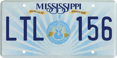 MS license plate LTL156