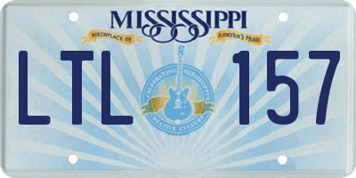 MS license plate LTL157