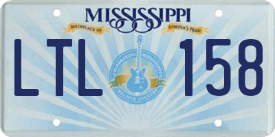 MS license plate LTL158