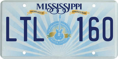 MS license plate LTL160