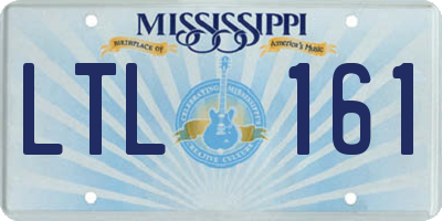 MS license plate LTL161
