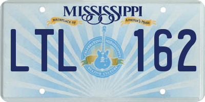 MS license plate LTL162