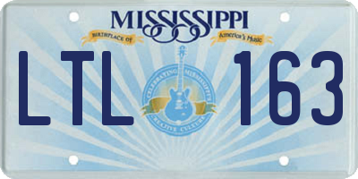 MS license plate LTL163