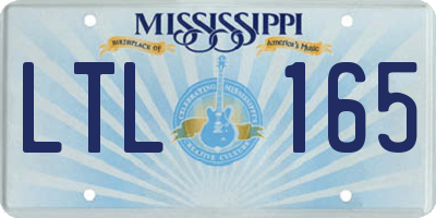MS license plate LTL165