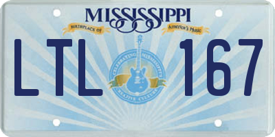 MS license plate LTL167