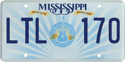 MS license plate LTL170