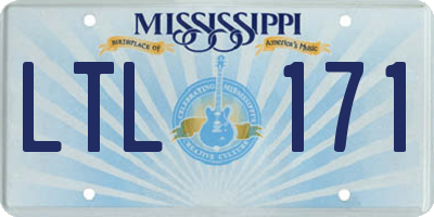 MS license plate LTL171