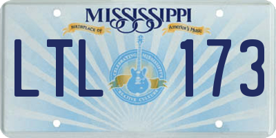 MS license plate LTL173
