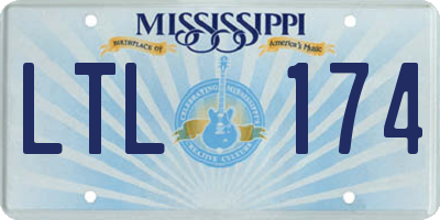 MS license plate LTL174