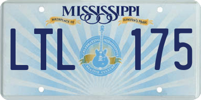 MS license plate LTL175
