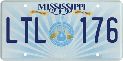 MS license plate LTL176