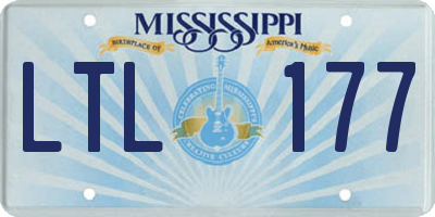 MS license plate LTL177
