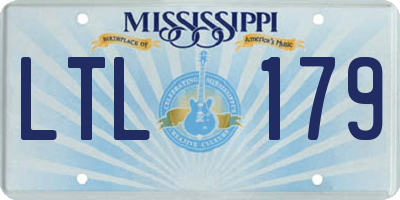 MS license plate LTL179