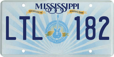 MS license plate LTL182
