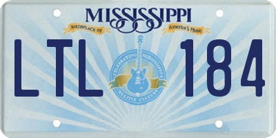 MS license plate LTL184