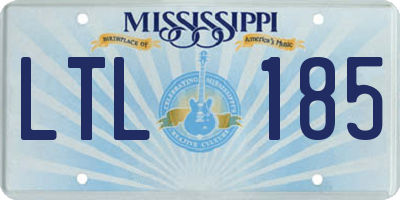 MS license plate LTL185
